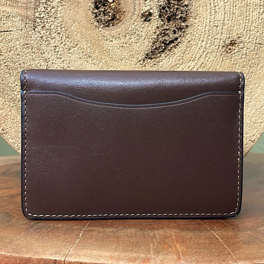 NWT COACH LEATHER ID CARD WALLET - Picture 4 of 12